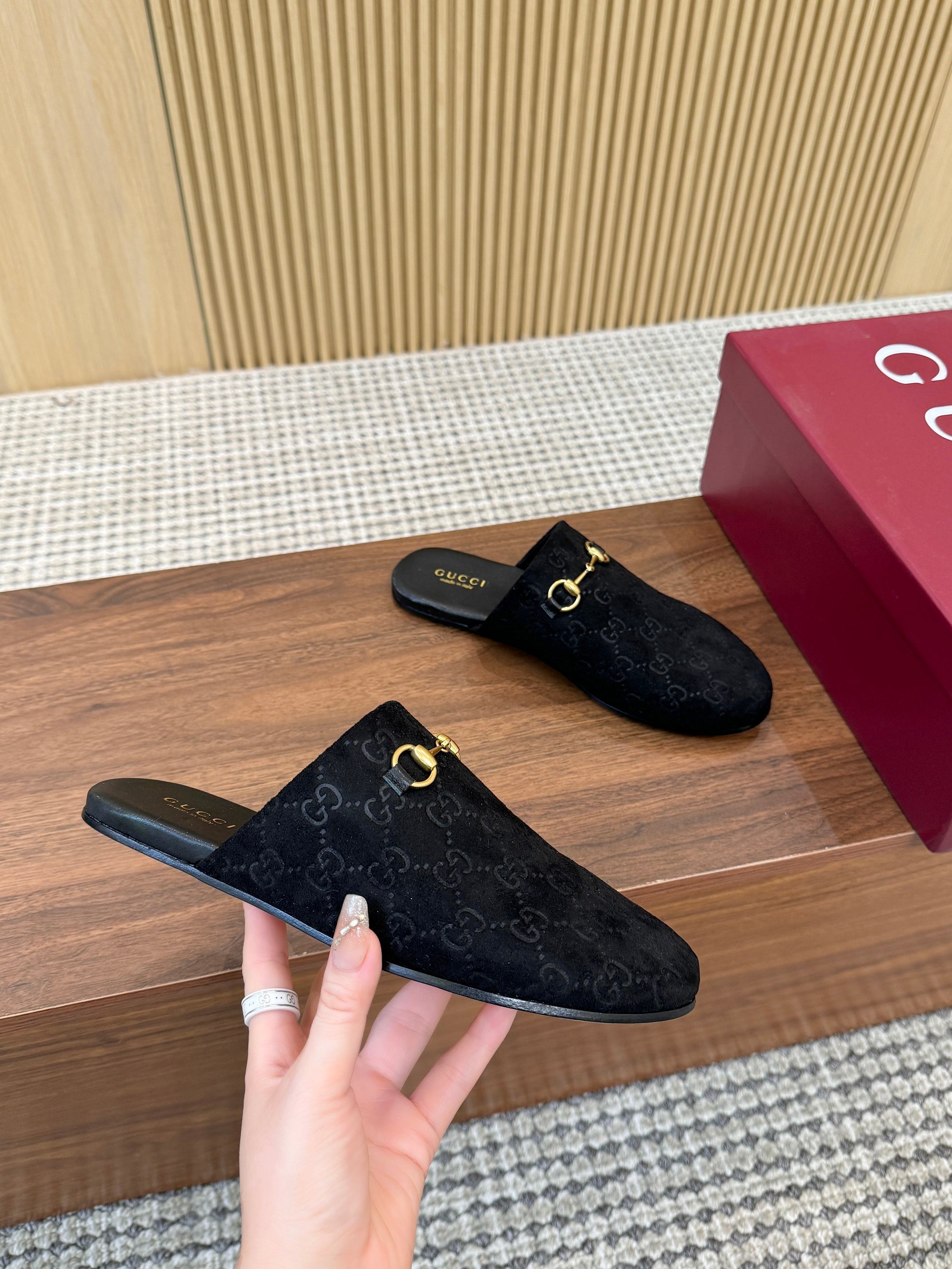 GUCCI情侶鞋 2025專櫃同步 古馳經典爆款休閑半拖鞋