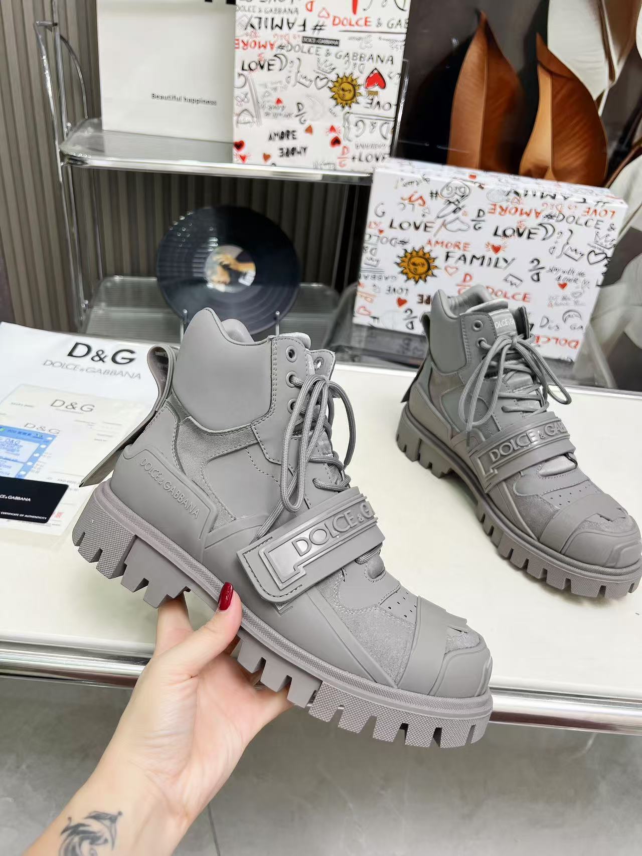 Dolce Gabbana男鞋 2025專櫃同步 DG杜嘉班納厚底德比休閑大頭鞋