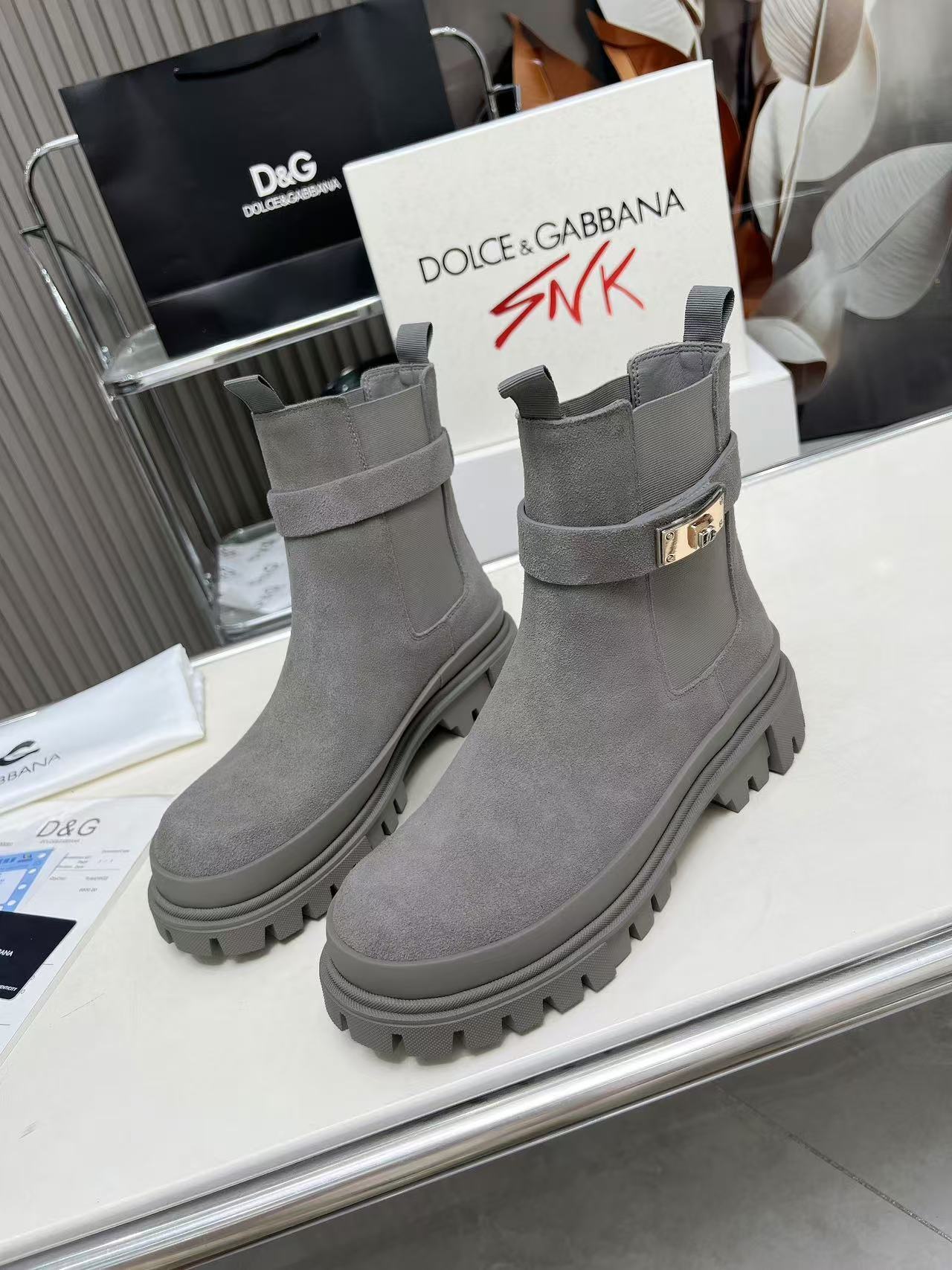 Dolce Gabbana男鞋 2025專櫃同步 DG杜嘉班納厚底德比休閑大頭鞋