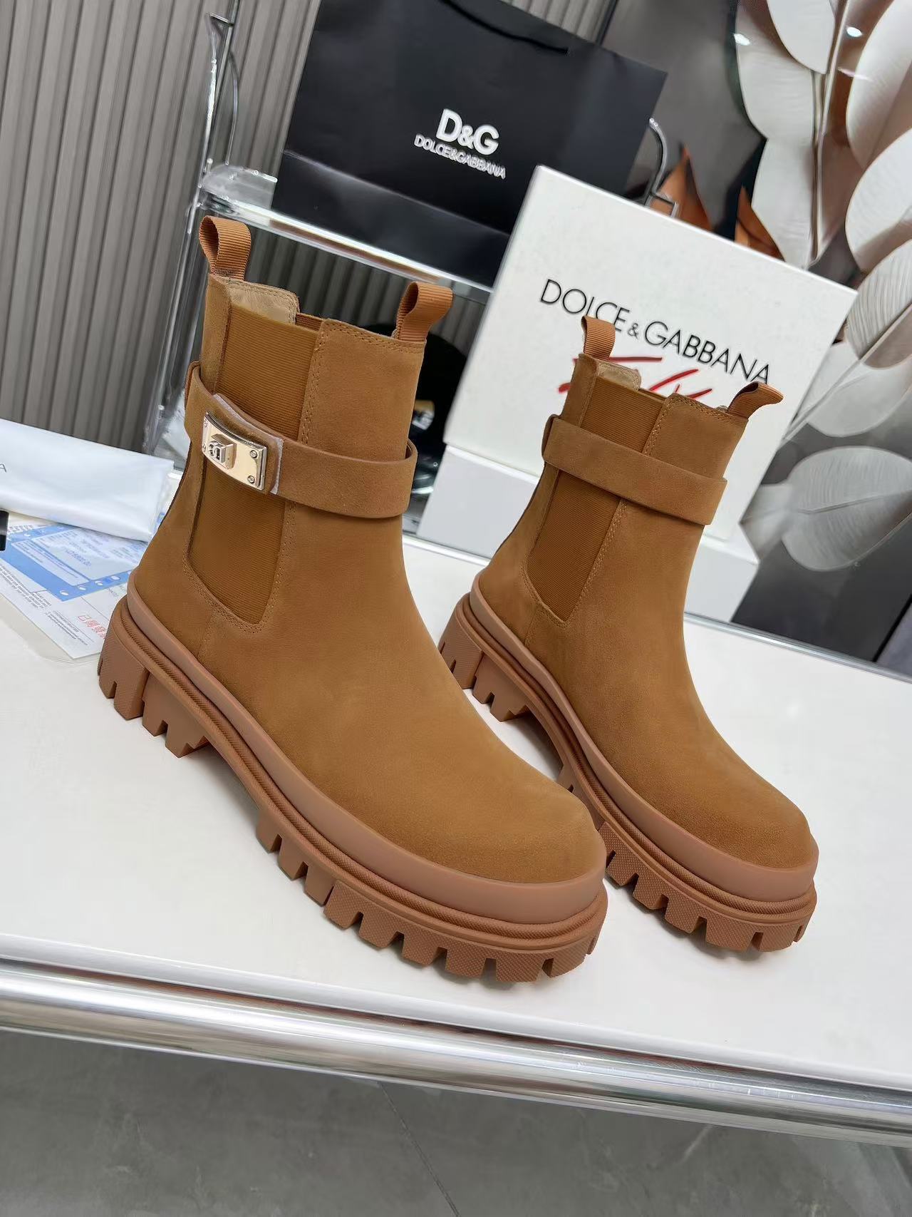 Dolce Gabbana男鞋 2025專櫃同步 DG杜嘉班納厚底德比休閑大頭鞋