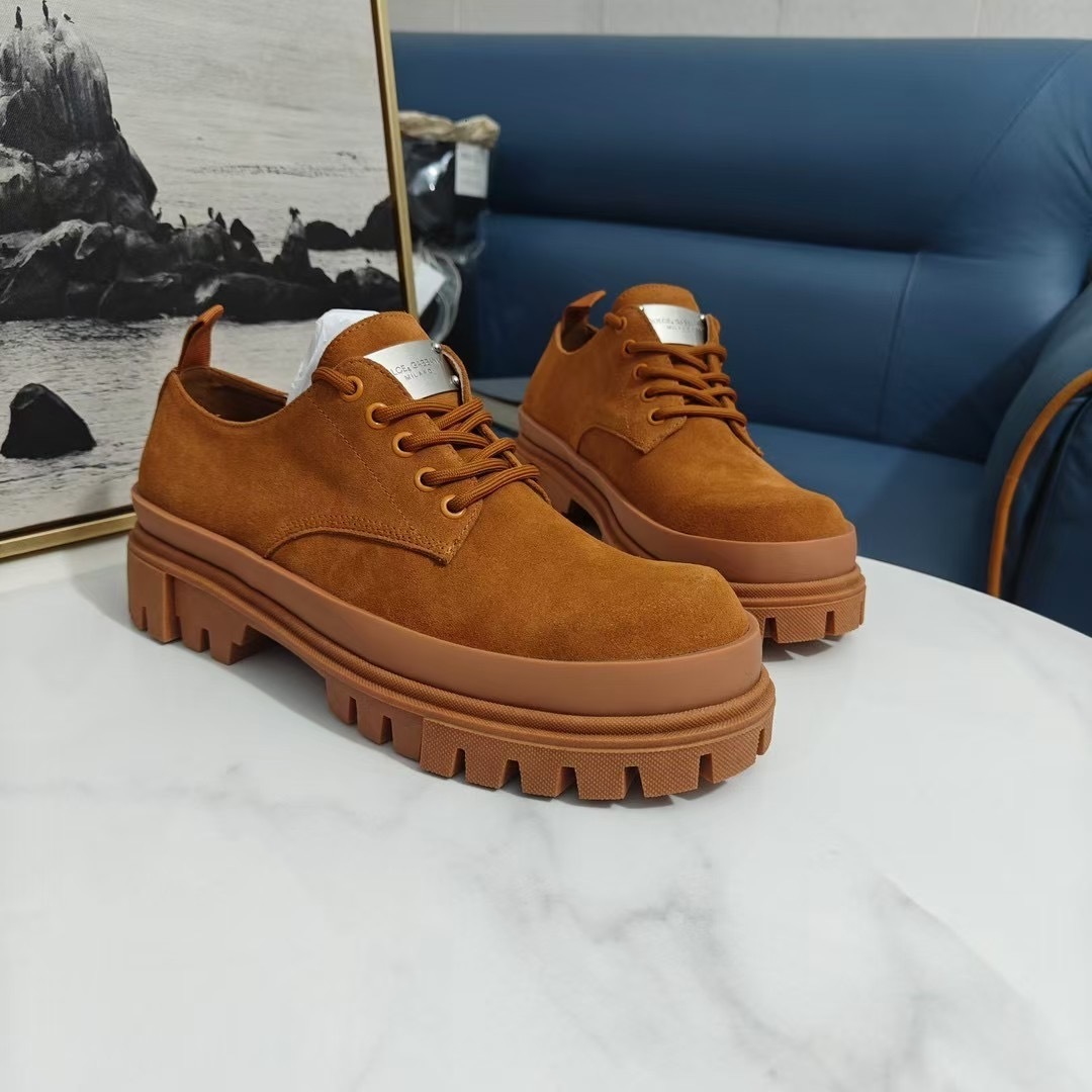 Dolce Gabbana男鞋 2025專櫃同步 DG杜嘉班納厚底德比休閑大頭鞋