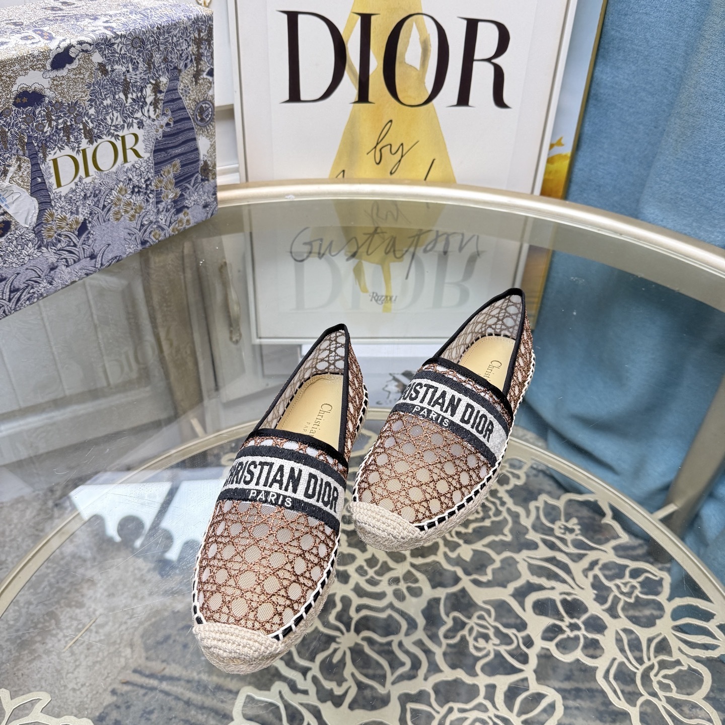 DIOR女鞋 2025專櫃同步 迪奧經典爆款草編漁夫鞋