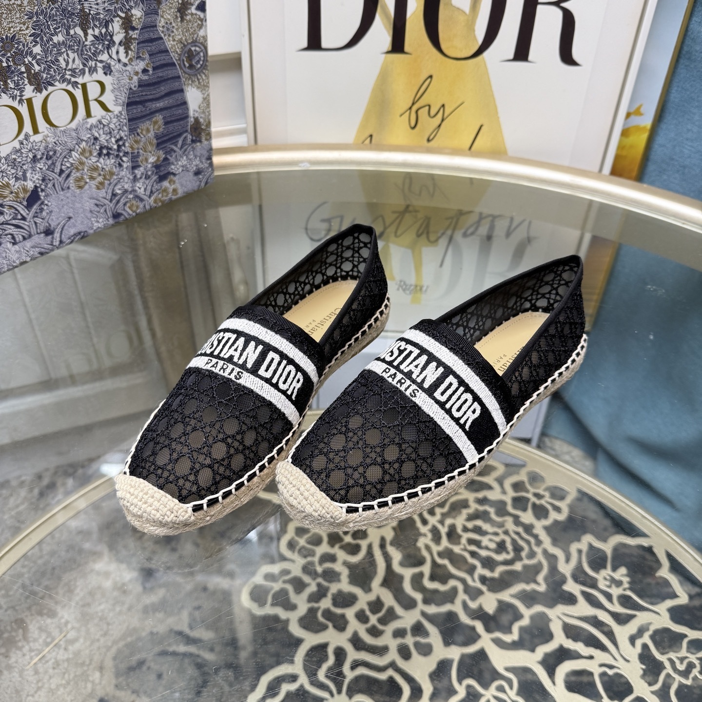 DIOR女鞋 2025專櫃同步 迪奧經典爆款草編漁夫鞋