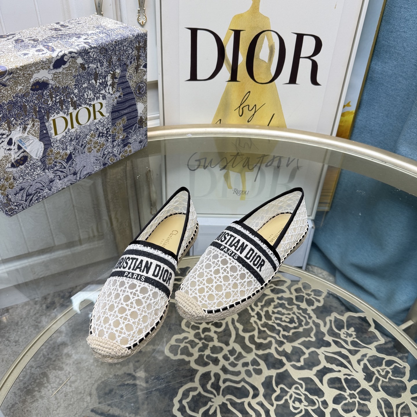 DIOR女鞋 2025專櫃同步 迪奧經典爆款草編漁夫鞋