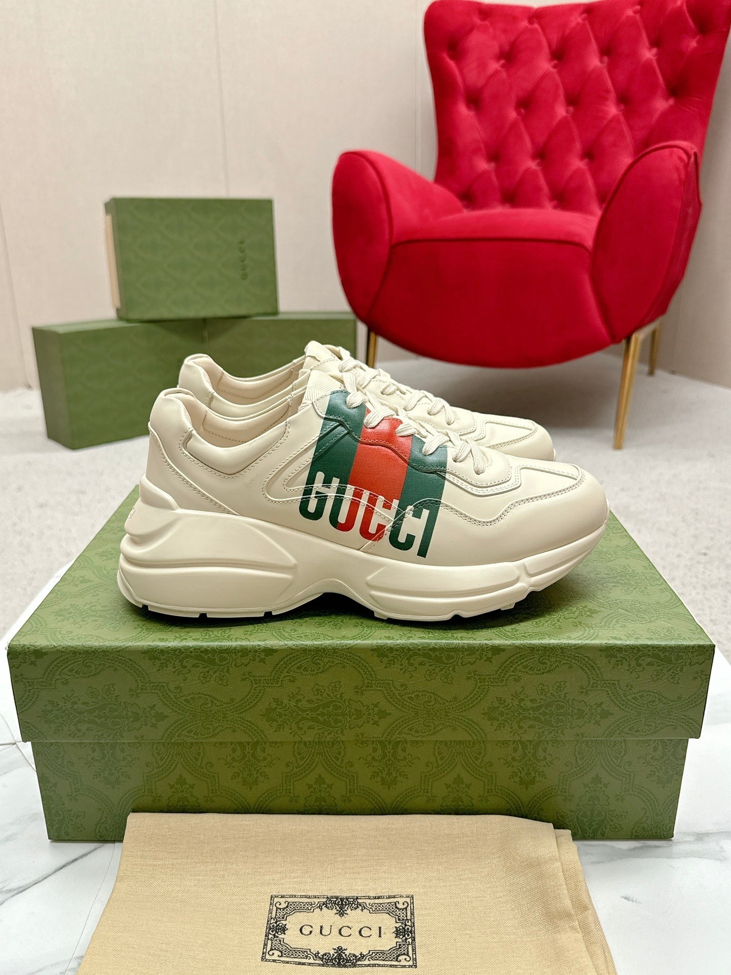 GUCCI情侶鞋 2025專櫃同步 古馳經典爆款老爹風休閑鞋