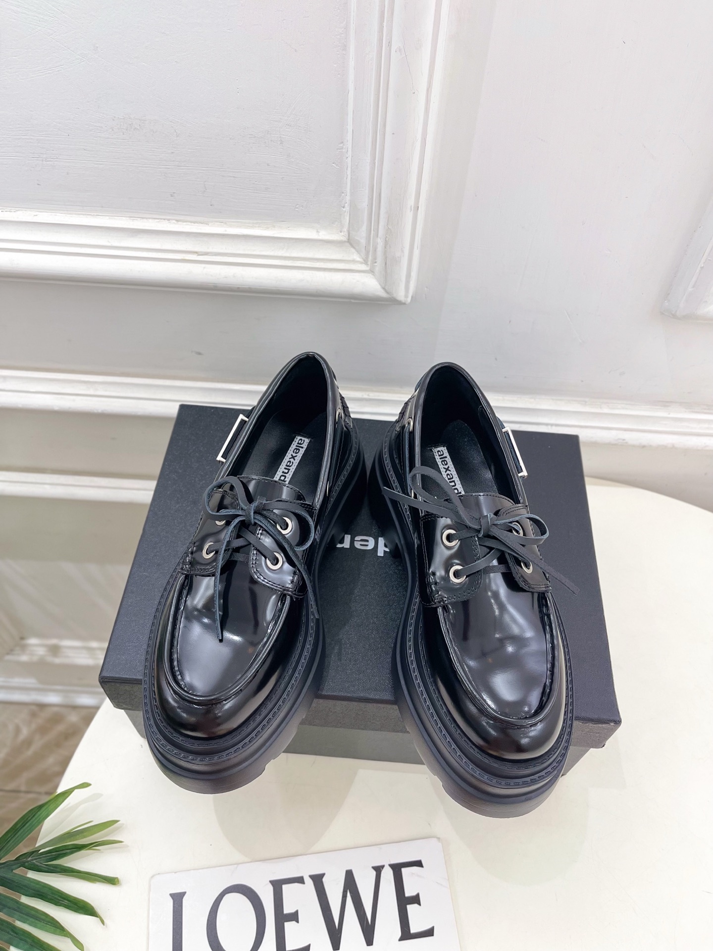 Alexander wang女鞋 2025專櫃同步 大王松糕厚底樂福鞋