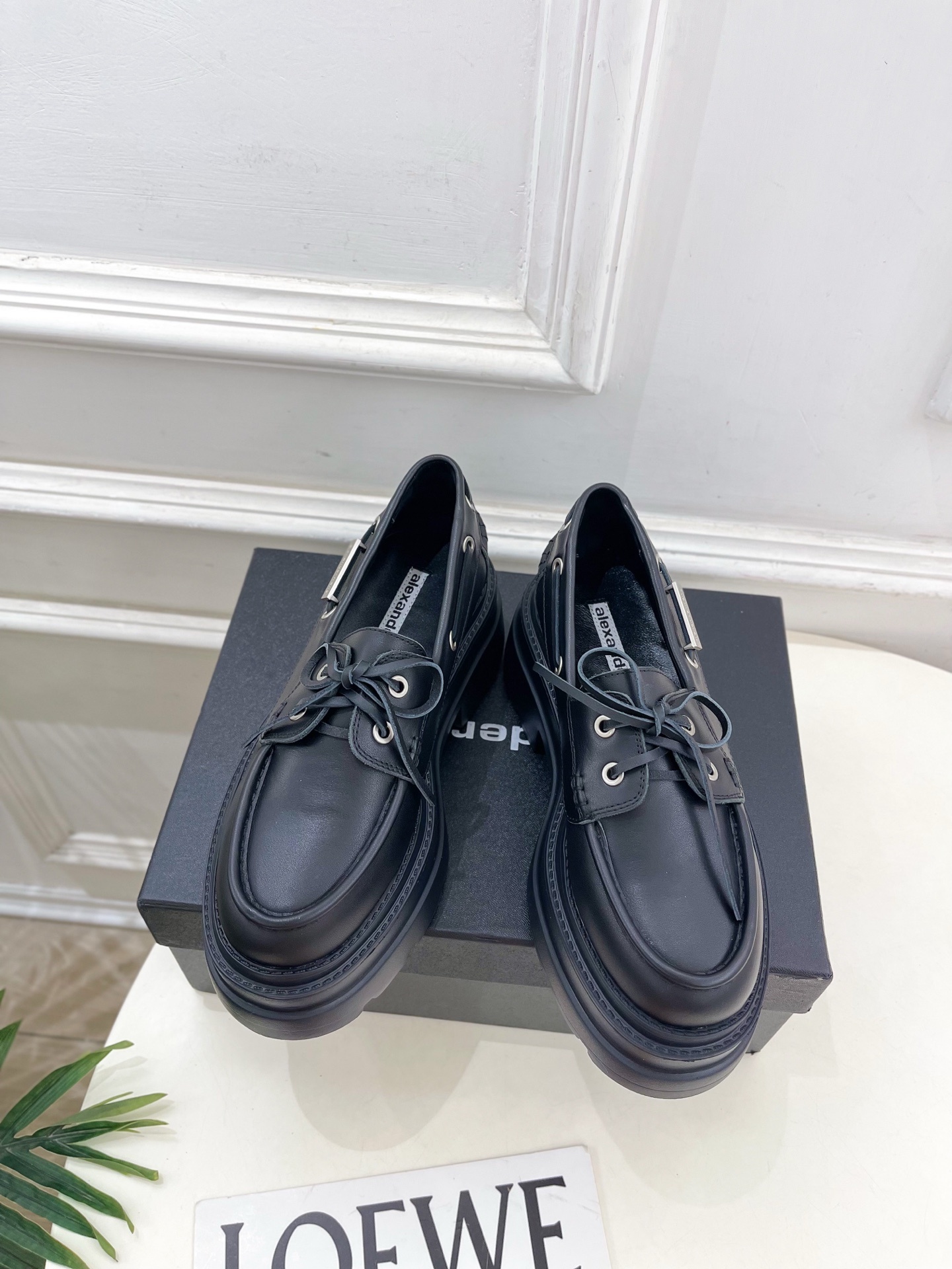 Alexander wang女鞋 2025專櫃同步 大王松糕厚底樂福鞋