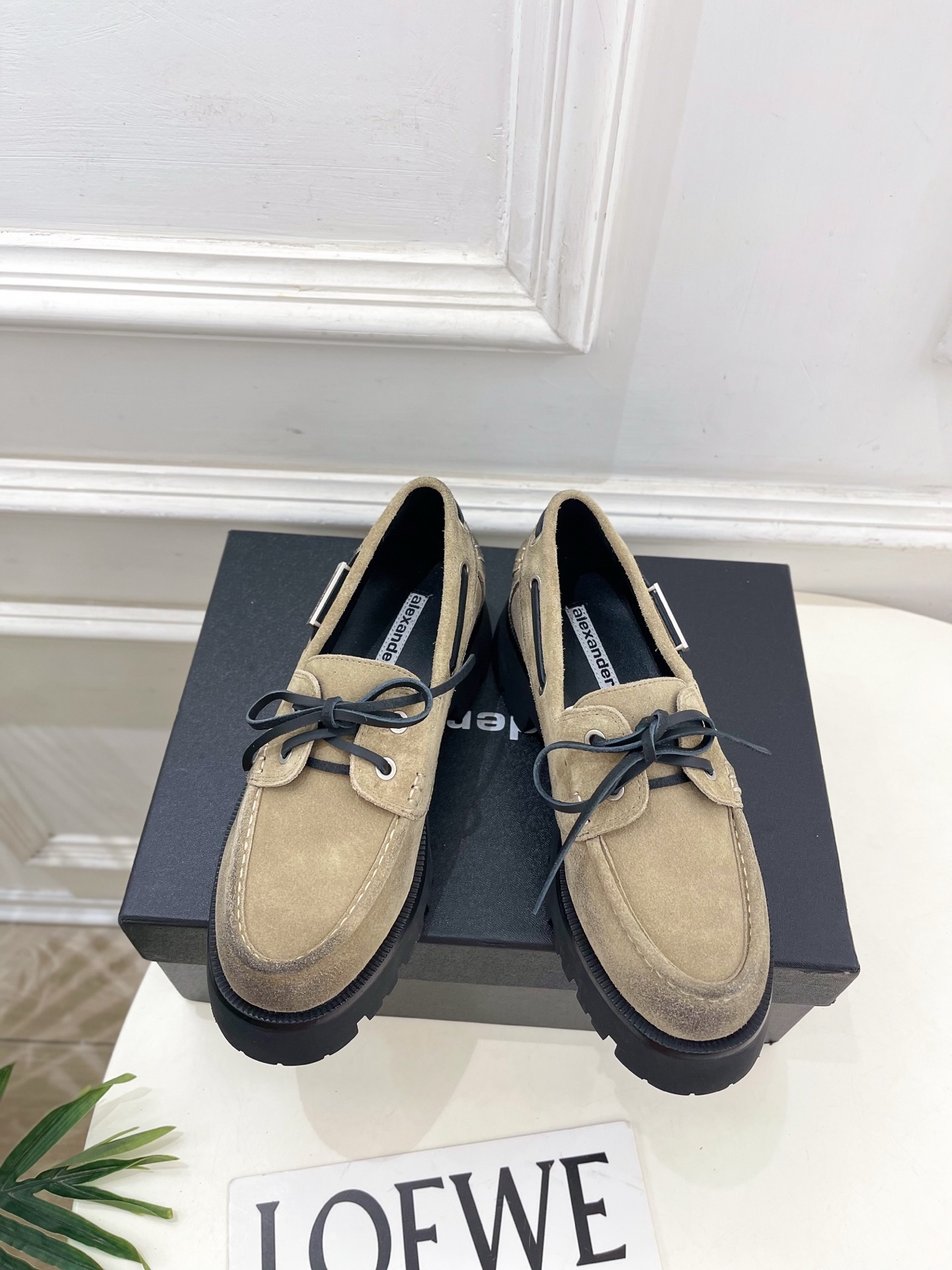 Alexander wang女鞋 2025專櫃同步 大王松糕厚底樂福鞋