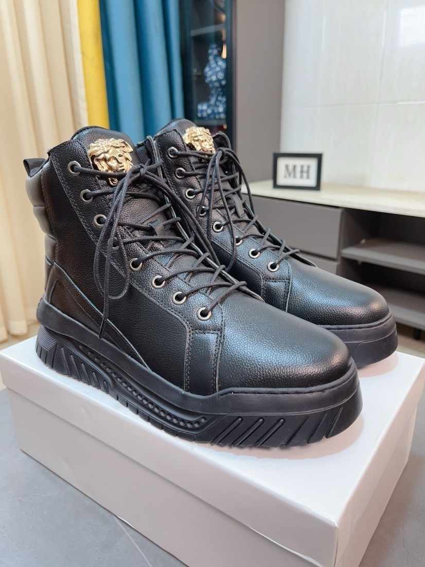 VERSACE男鞋 2025專櫃同步 範思哲經典爆款高幫休閑鞋