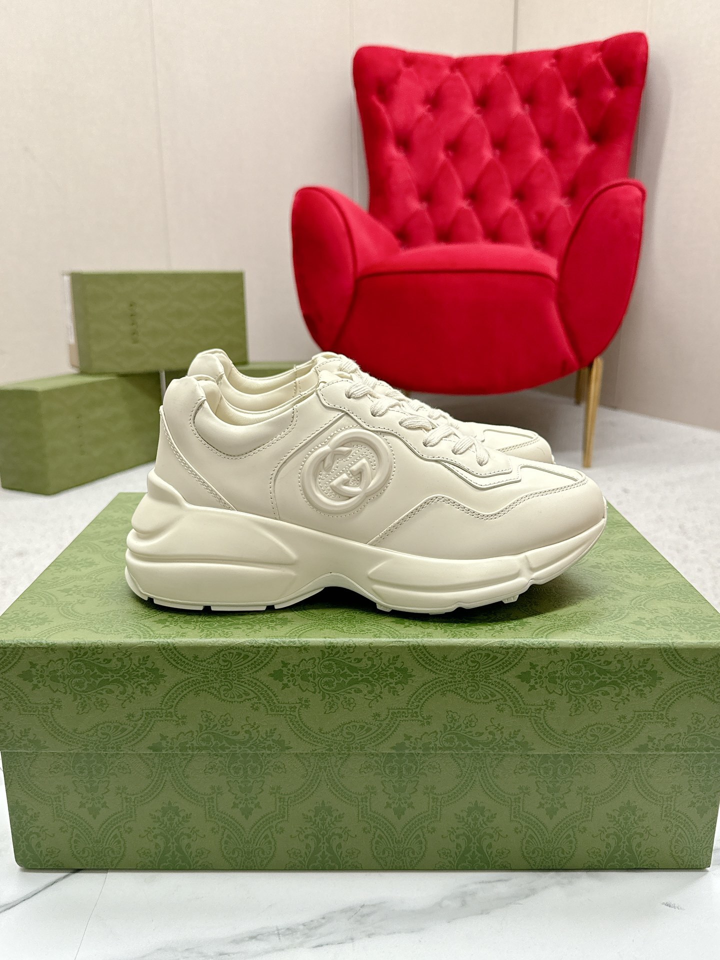 GUCCI情侶鞋 2025專櫃同步 古馳經典爆款老爹風休閑鞋