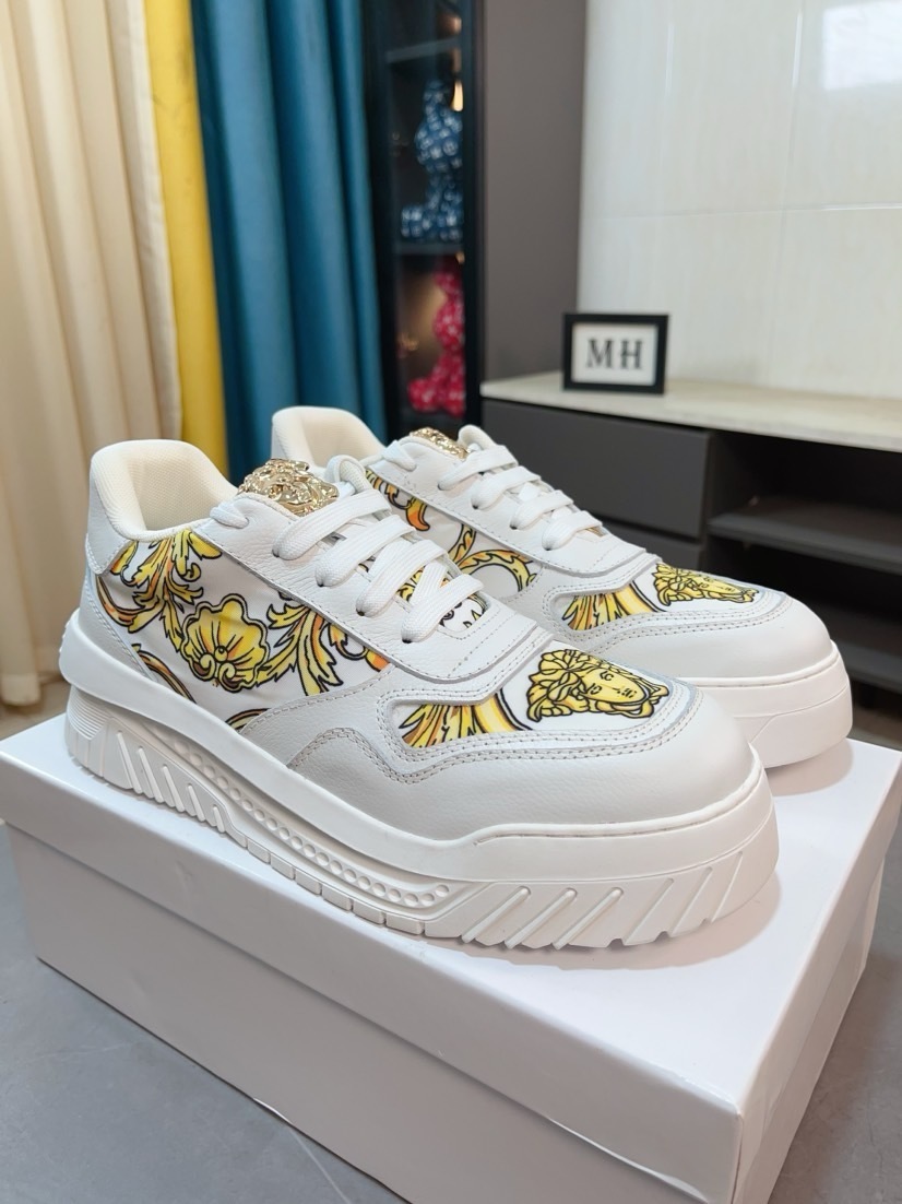 VERSACE男鞋 2025專櫃同步 範思哲經典爆款低幫休閑鞋