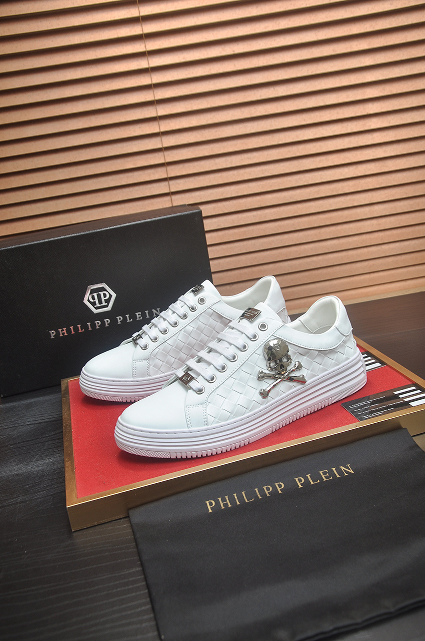 PHILIPP男鞋 2025專櫃同步 PP菲利普經典爆款休閑鞋 鞋面採用進口牛皮材質 舒適真皮內裡 原版橡膠耐磨大底 碼數-38-44 FF7701850