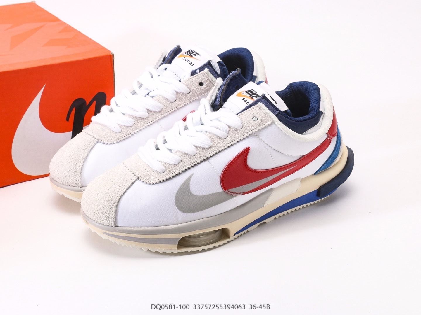 NIKE情侶鞋 耐克聯名解構潮流華夫跑步鞋