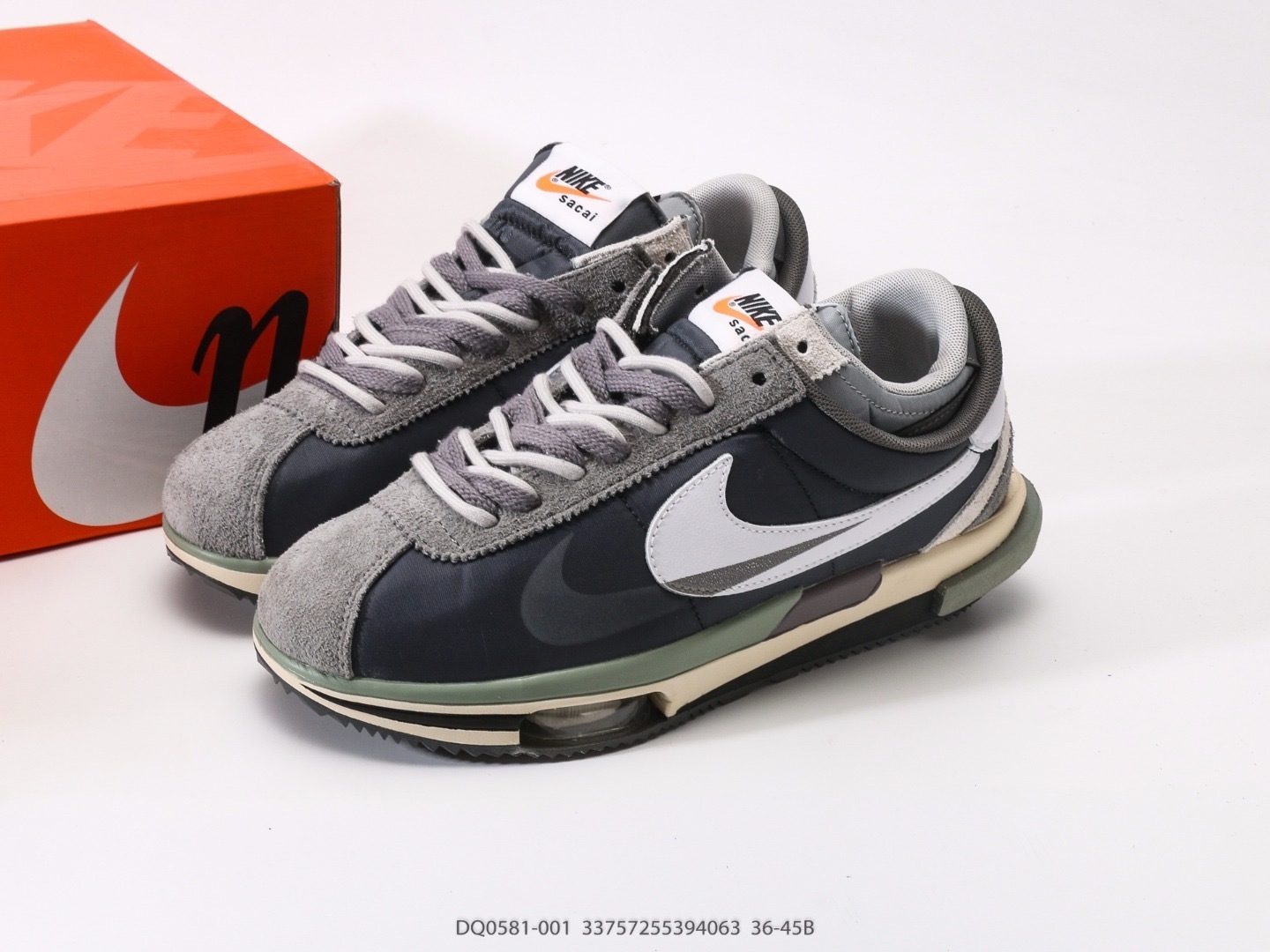 NIKE情侶鞋 耐克聯名解構潮流華夫跑步鞋