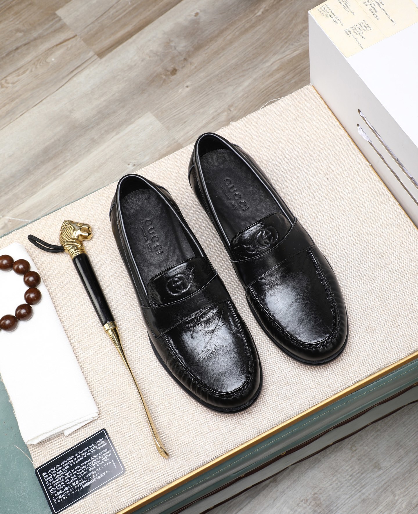 GUCCI男鞋 2025專櫃同步 古馳經典爆款商務皮鞋