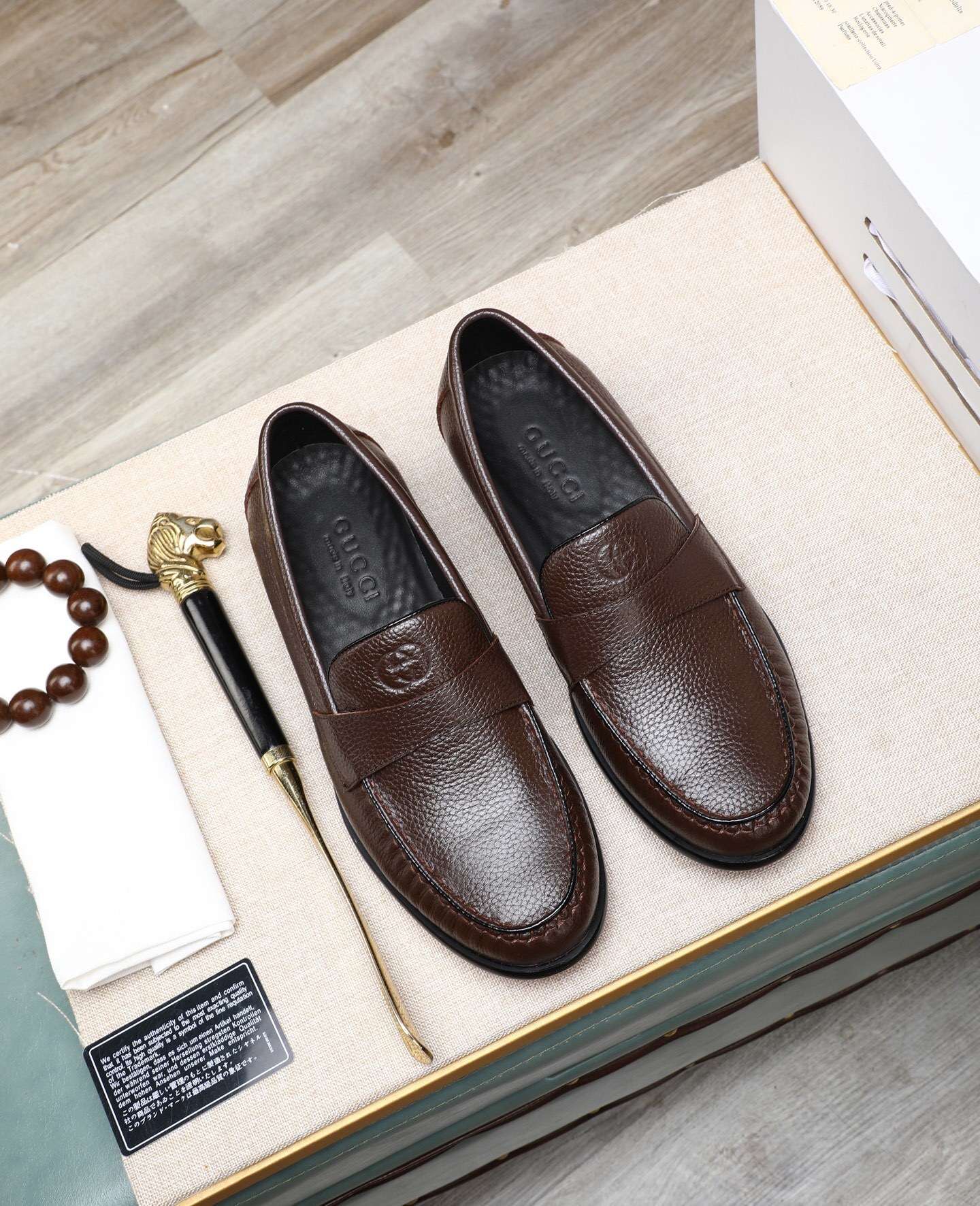 GUCCI男鞋 2025專櫃同步 古馳經典爆款商務皮鞋